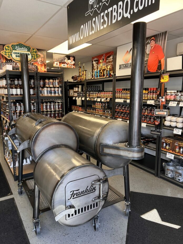 Franklin Barbecue Pits at Owl's Nest BBQ