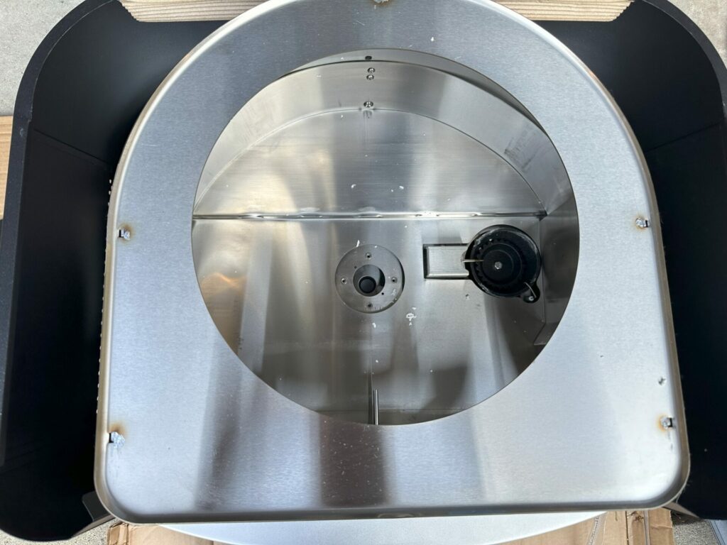 Inside the Blackstone Pizza Oven