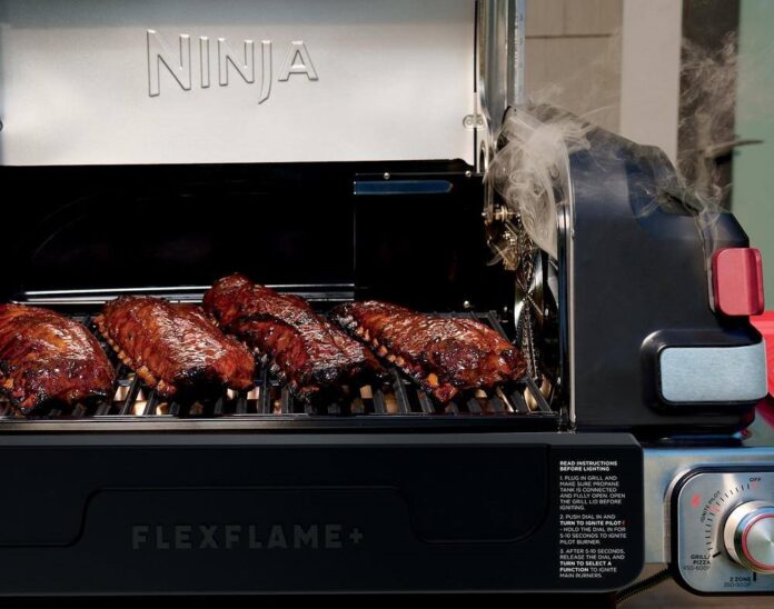 Ninja FlexFlame Grill Smoking Ribs Ninja FlexFlame Grill Smoking Ribs