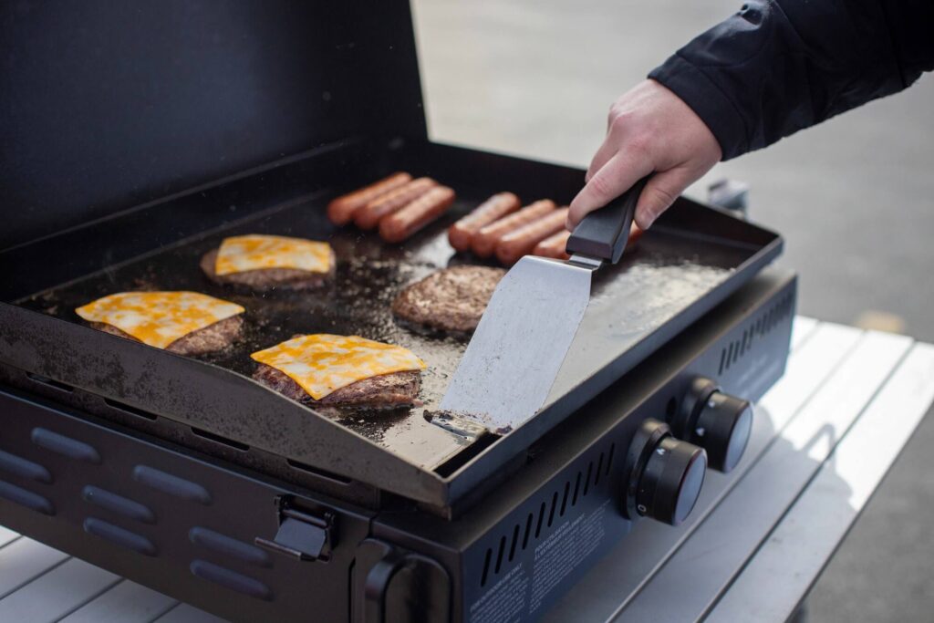 Camp Chef Gridiron Gameday - Cooking Burgers and Dogs