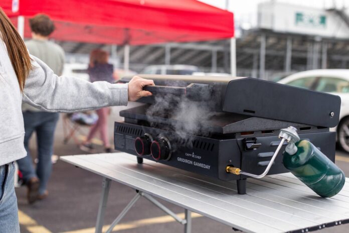 Camp Chef Gridiron Gameday Griddle at Tailgate