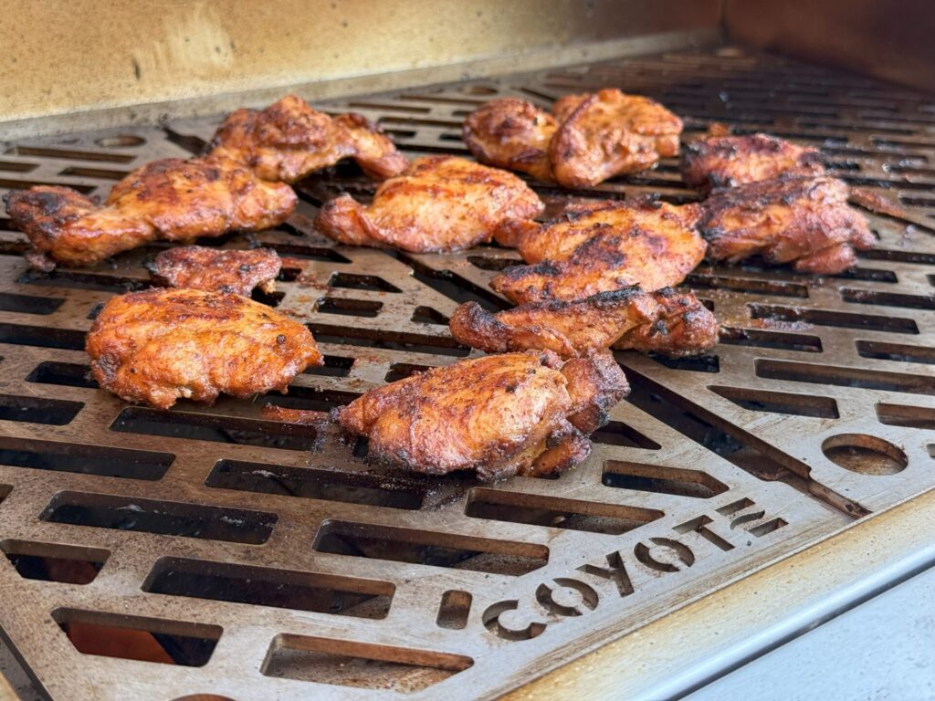 Coyote Outdoor Pellet Grill - Chicken Thighs