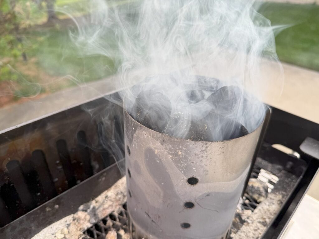 Miller Lite x Kingsford Beercoal Charcoal Starting in a Chimney