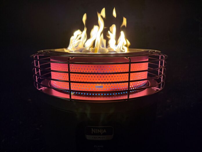 Ninja Fire Pit and Heater Going